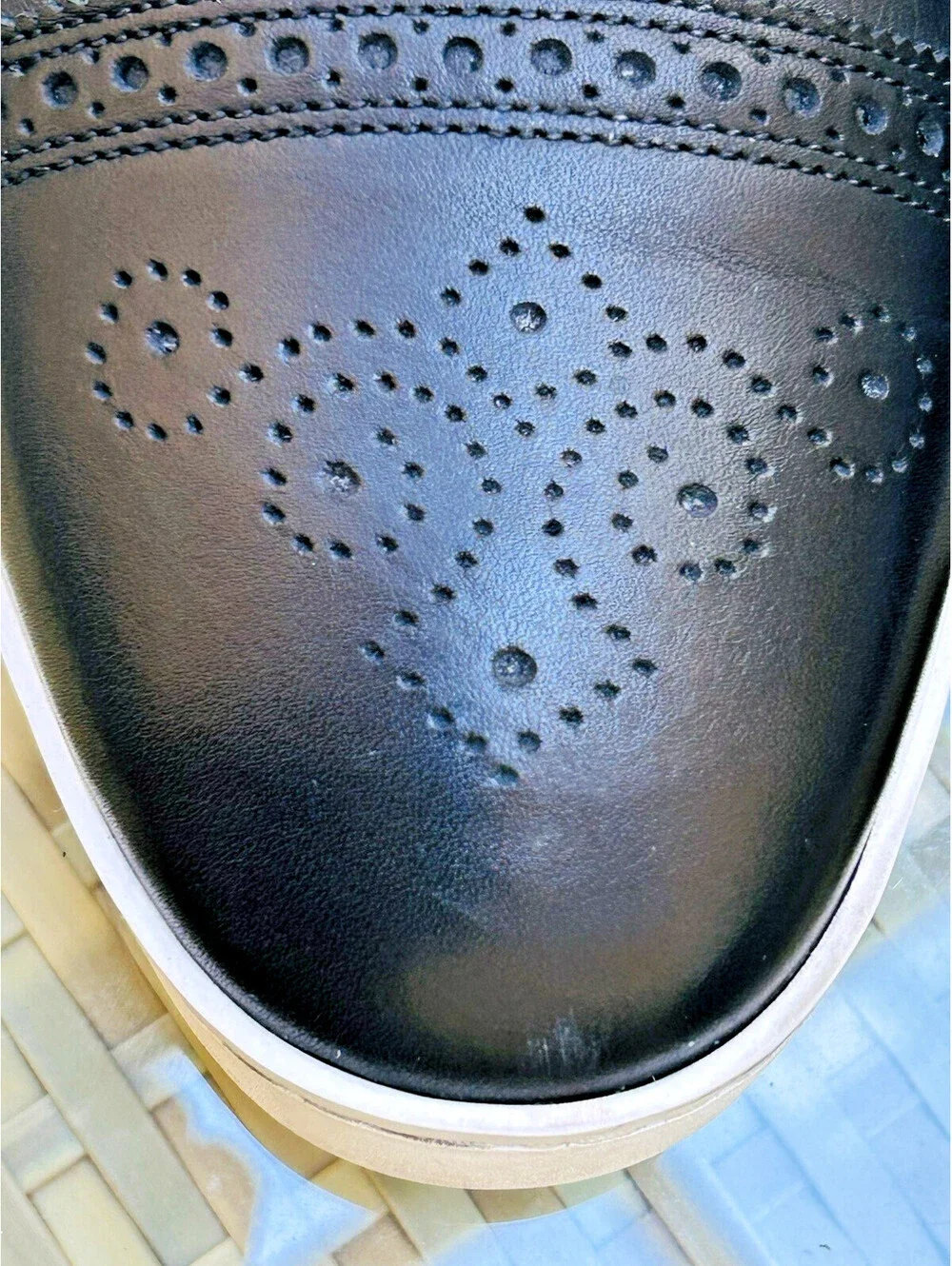 Allen Edmonds Strand Oxford Dress Sneaker Shoe Black Leather Wingtip 13 EEE 3E